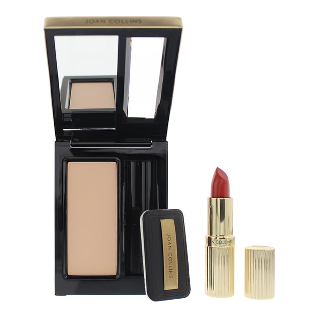This beautifully designed compact duo brings the two ultimate make up essentials together - Meticulous Skin Perfecting Powder evens tone, regulates shine, hydrates and fills fine lines to make the skin look fabulous and a super hydrating, highly pigmented Divine Lips lipstick to add colour and protect the lips. Unique, elegant compact with mirror in lid and a powder puff..