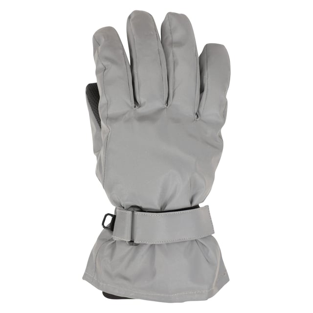 Lining: Fleece. Fabric Technology: Durable, DWR Finish, High-Vis, Snowproof, Water Repellent, Water Resistant. Gripped Palm, Reflective, Textured Palm, Traction Grip. Cuff: Stretch. Design: Contrast. Fastening: Buckle.