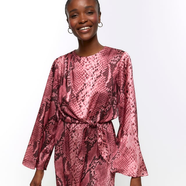 River island snake best sale print dress