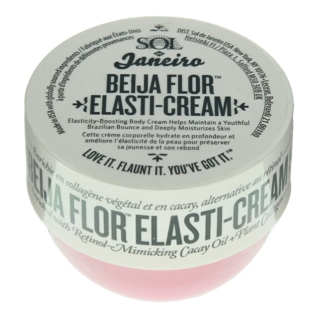 Indulge your skin with the luxurious Sol de Janeiro Beija Flor™ Elasti-Cream Body Cream, designed to provide intensive hydration and enhance your skin's natural elasticity. This sumptuous body cream is formulated with an exclusive blend of enriching ingredients that nourish and pamper your skin, leaving it irresistibly soft, smooth, and supple.