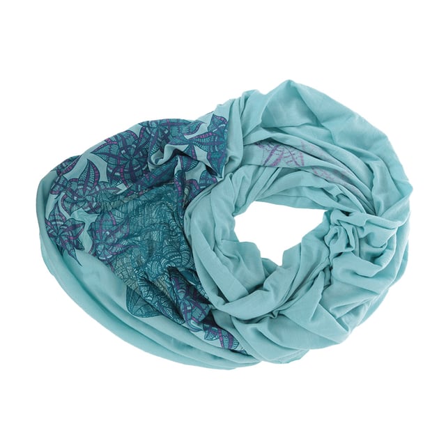 Infinity Neck Buff.
 Ideal complement to protect the neck and face.
 Dress with style and enjoy infinite comfort.
 Measures: 53 x 84 cm.
 Composition: 96% Polyester, 4% Elastane
 Care:
Machine wash max 30º
 -Do not iron
 -Do not use bleach
 -Do not dry clean