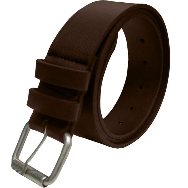 These Designer Kruze Belts Feature a Shiny Silver Brushed Buckle and Loop. High Quality Thick Chunky Belts for Jeans 1.5'' Wide. Size from M (32" - 36")  waist to 5XL (56" - 60") waist
