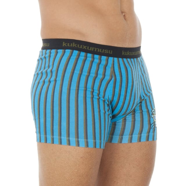 Boxer Kukuxumusu.
 Illustrations of the brand as decoration on the boxer briefs.
 It is a thin, elastic, soft, comfortable and fun boxer! An option to dress inside with a touch of good humor and infect yourself with it all day. The fabric adapts very well to the body so that when you wear it you don't even notice it. The rubber bands and thread with which it is made are ultra soft.
 Elastic waistband with the brand name printed consecutively.
 Matching seams.
 Composition: 95% Cotton, 5% Elastane
 Care:
Care:
 - Machine wash maximum 30ºC.
 - Do not use bleach.
 - Iron at low temperature.
 - Do not use dryer.
 - Do not dry clean.