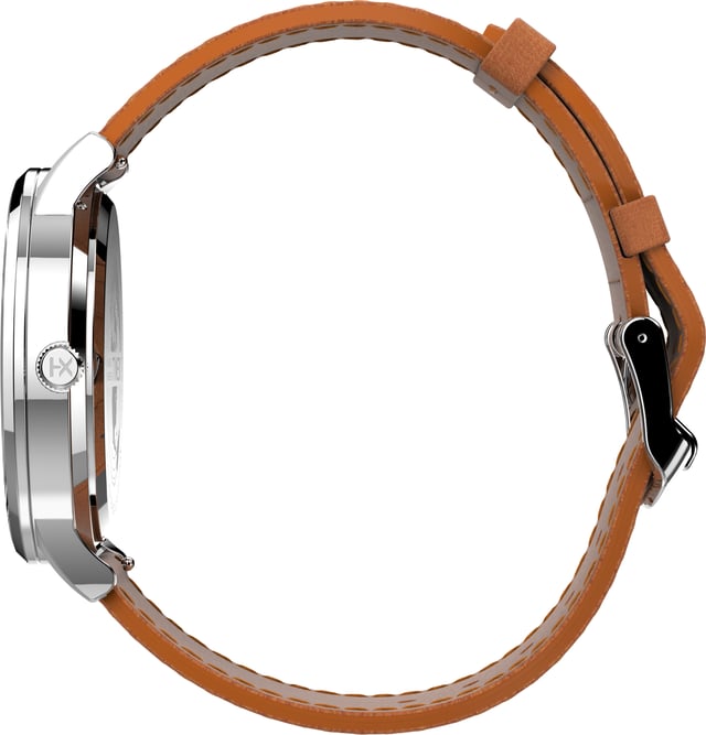 This Timex Waterbury Analogue Watch for Men is the perfect timepiece to wear or to gift. It's Silver 40 mm Round case combined with the comfortable Brown Leather watch band will ensure you enjoy this stunning timepiece without any compromise. Operated by a high quality Quartz movement and water resistant to 5 bars, your watch will keep ticking. This watch is ideal for any occasion. Whether at official events, on the tennis court or in the country club.- This Analogue watch has a calendar function: Day-Date High quality 21 cm length and 19 mm width Brown Leather strap with a Buckle Case diameter: 40 mm,case thickness: 11 mm, case colour: Silver and dial colour: Grey