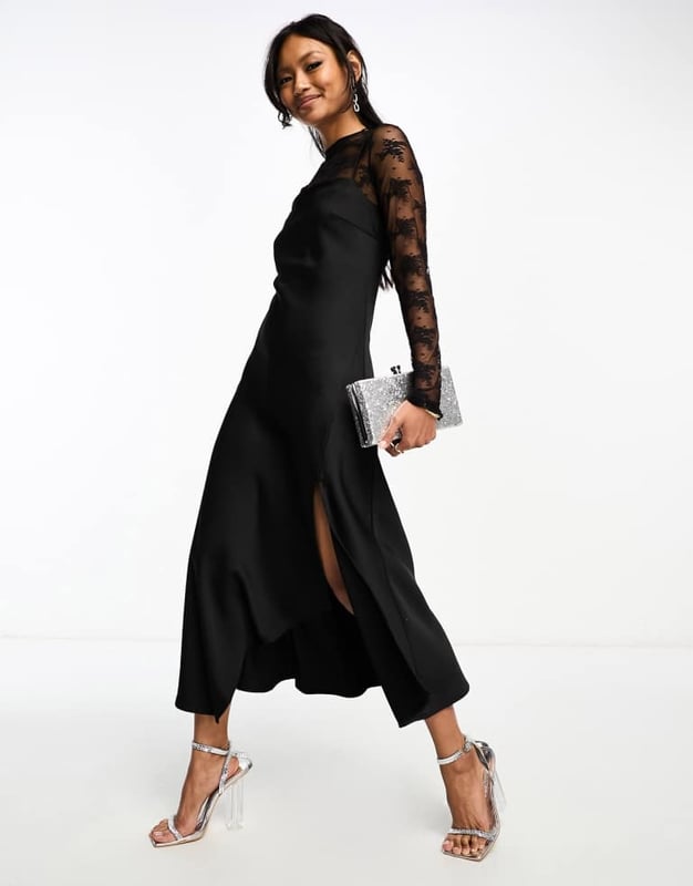 Dresses by Y.A.S Best dressed: secured High neck Long sleeves Zip-back fastening Side split Regular fitSold By: Asos
