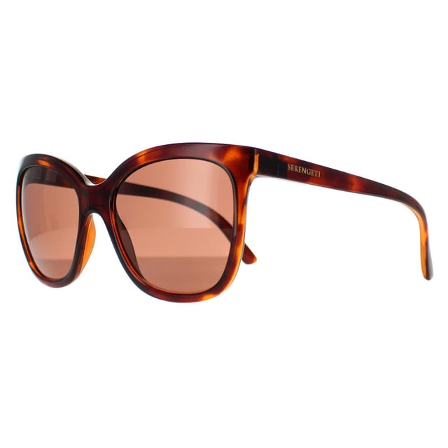 Die Serengeti Rectangle Mens Shiny Tortoise Mineral Polarized Drivers Brown Agata Sonnenbrille verfügt über die innovative S-Flex-Technologie im Rahmen, die für einen besonders bequemen Sitz sorgt.