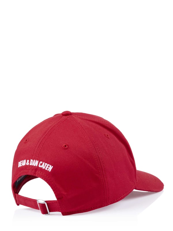 100% algodón; Tapa pulverizadora Icon Dsquared2;  Modelo: BCM0533-05C00001-M818;  Mano de obra de alta calidad;  Tamaño ajustable;  Sombra curva;  aspecto usado;  Detalles del logotipo de Dsquared2