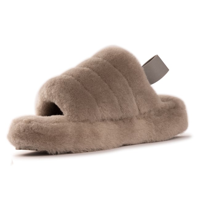Aus Wooli Australia Sandalias Sorrento de lana de oveja para mujer Sandalia perfecta con sensación de zapatilla Parte superior de lana de piel de oveja australiana genuina y suave de primera calidad Plantilla completa de piel de oveja de primera calidad Entresuela de plataforma liviana para mayor amortiguación y comodidad Correa elástica para un ajuste fácil Suela de goma suave; muy duradero y liviano. El estilo de moda de la temporada. 100% nuevo y de alta calidad, viene en una caja de marca, adecuada para regalar.