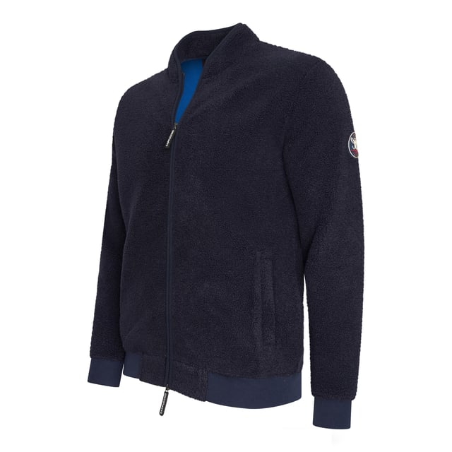 Chaleco Cappuccino Italia para hombre. El chaleco está hecho de poliéster de alta calidad y tiene un corte regular.  Marca: Cappuccino ItaliaNombre del modelo: Sherpa FleeceCategoría: chaleco para hombreComponentes: poliésterColor: azul marino.