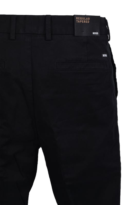 Boss Kane-L Casual Trouser Black
a smart chino trouser from BOSS black made with a cotton blend for a comfortable soft stretch great for all-day wear. Cut to a regular fit with slight tapering for a neat and smart fit without feeling too tight or restrictive. Classy BOSS detailing to the rear and pocket set these apart from most chinos!

Cotton Blend
Regualr Tapered
Style - 50497787