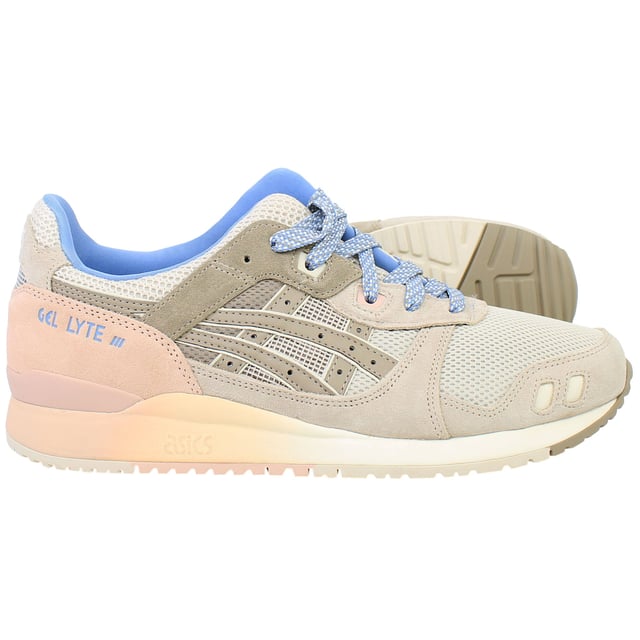 The Asics Gel-Lyte III OG Men's Beige Trainers are a timeless classic that blend retro design with modern comfort. With their signature split-tongue design and premium materials, these trainers are ideal for those who appreciate vintage style and everyday wearability.
Â 
Key Features:
Split-Tongue Design: 

A hallmark of the Gel-Lyte III, providing a unique, secure fit that reduces tongue movement for enhanced comfort.


GELÂ® Technology Cushioning: 

Strategically placed in the midsole to absorb shock and provide lasting comfort during extended wear.


Premium Materials: 

Constructed with a combination of suede and breathable mesh, offering durability and a sophisticated aesthetic.


Retro-Inspired Silhouette: 

Features design elements from the original 1990s release, making it a versatile choice for casual or sporty outfits.


Padded Collar and Tongue: 

Enhances support and comfort for all-day wear.


Durable Rubber Outsole: 

Ensures excellent grip and long-lasting performance across a variety of surfaces.


Neutral Beige Colorway: 

A versatile and stylish shade that pairs effortlessly with a wide range of wardrobe options.


Lightweight Construction: 

Keeps your feet comfortable and supported throughout the day.


Â 
The Asics Gel-Lyte III OG Men's Beige Trainers are the perfect combination of retro charm and modern comfort, making them a standout choice for sneaker enthusiasts and those looking for a stylish yet functional everyday trainer.