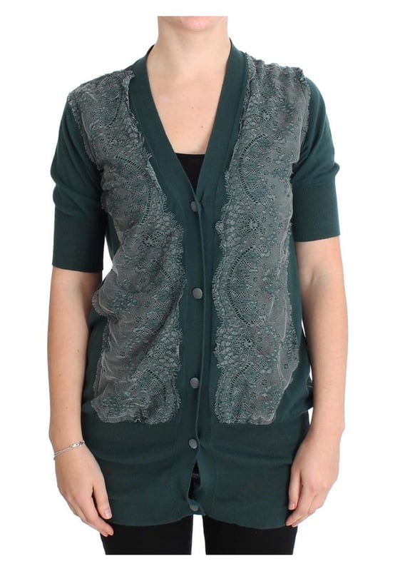 100% authentic PINK MEMORIES green cotton lace cardigan sweater
  Model: Cardigan sweater
  Color: Green
  Full front button closure
  Logo details
  Made in Italy
  Material: 100% Cotton