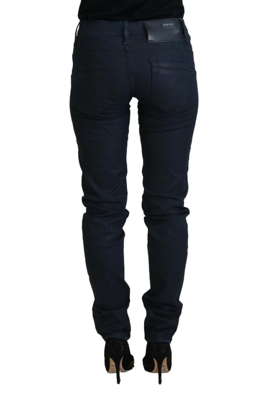 Brand: ACHT
  Condition: Brand new with tags
  Color: Blue
  Model: Low Waist Denim Pants
  Closure: Zipper
  Material: 98% Cotton 2% Elastane
  Logo details
  Gender: Women