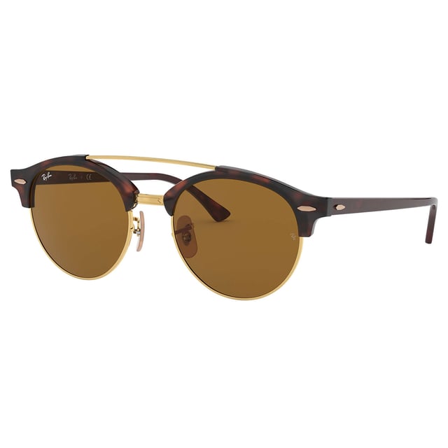 Clubround Double Bridge sunglasses with acetate frame with metallic finish on the lower part of the lenses.
 Round oval shape.
 Acetate temples with the brand name in metal.
 100% UV protection.
 Anti-reflective crystals.
 All our products are shipped inside their original packaging.
 Includes a glass cleaning cloth, certificates of authenticity and warranty.
 Measures: Lens width: 51mm. Lens height: 46 mm. Bridge: 19 mm. Temples: 145 mm.
 Composition: Acetate
 Care:
Cleaning and maintenance:
 - Clean the glasses with soap and water.
 - Do not use dirty or abrasive cloths, which may alter the characteristics of the filters.
 - Use only original accessories and spare parts.