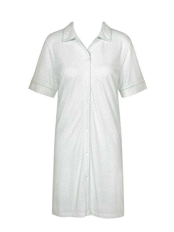 Triumph Lounge-Me Boyfriend Nightshirt. Collared, button up closure. Cotton rich. This product is machine washable..