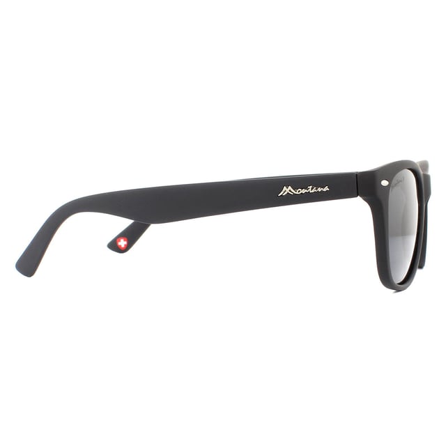 Montana Sunglasses MP10 Matte Black Rubbertouch Black Smoke Polarized are a lightweight, rectangle style frame which are designed with all day comfort in mind. The durable plastic frame have a contemporary appearance, yet classic shape which means they will look great across a wide range of face shapes and sizes. These Montana designer sunglasses have aspheric, polarized lens technology, exceptional for a frame of this price.
