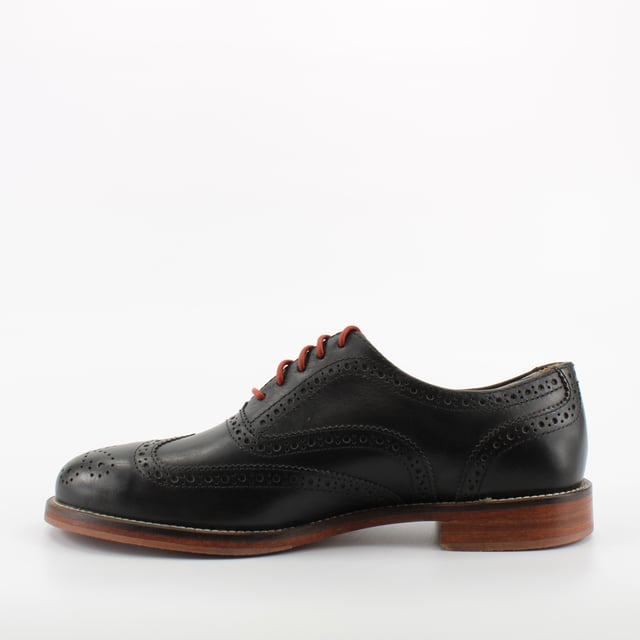 J Shoes Charlie Plus Negro de cuero para hombre con cordones Zapatos Brogue S8810