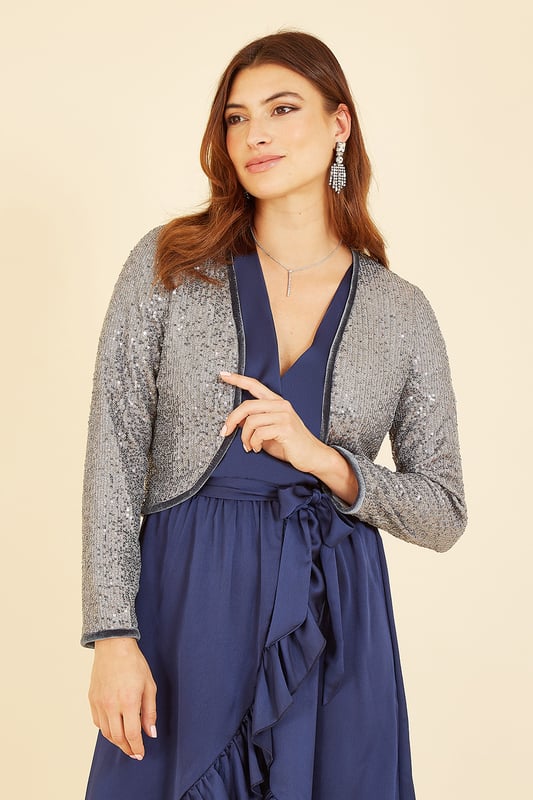 Silver new arrivals sparkly bolero