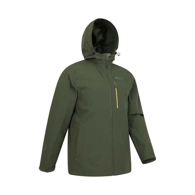 100% Polyester. Design: Colour Block, Contrast Detail, Logo. Fabric Technology: Breathable, IsoDry, Waterproof. Neckline: Hooded. Sleeve-Type: Long-Sleeved. Mesh Lining, Underarm Zips. Cuff: Touch Fastening Tab. Hood Features: Grown On Hood, Toggle Adjuster. Pockets: 2 Side Pockets, 1 Chest Pocket, Zip. Fastening: Full Zip. Waterproof Rating: 10000mm. 5000g/m¬≤/24hrs. Hem: Adjustable. XXS: 34 in. 3XL: 53 in.