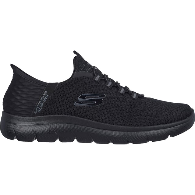 Go handsfree and step into easy-wearing comfort with Skechers Slip-ins: Summits. Featuring a mesh upper with a Skechers Slip-ins heel panel and a cushioned Skechers Air-Cooled Memory Foam insole.