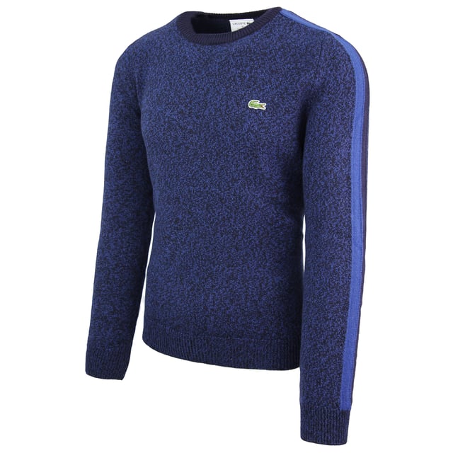 Lacoste manga larga para hombre azul jersey lana de lana AH9163 bbz