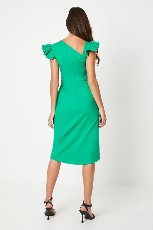 formal flowy dresses Halter High Neck Flowy Chiffon Cocktail Formal Party Dress Purple / Tea Length / US6
