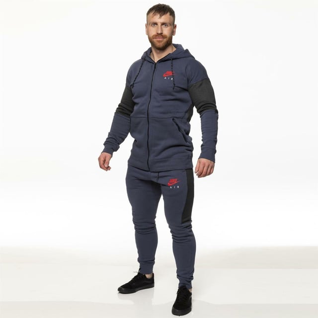 Nike Air Mens Fleece Tracksuit Full Set Navy