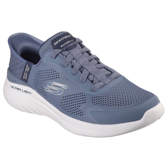 Bounder 2.0 Emerged-Schuh Bleiben Sie aktiv in flexiblen und leichten Komfort mit Skechers Bounder 2.0 Emerged. Dieser sportliche Stil verfügt über ein schlüpfriges Obermaterial aus Mesh und Synthetik mit einer gepolsterten Skechers Air-Cooled Memory Foam Einlegesohle.