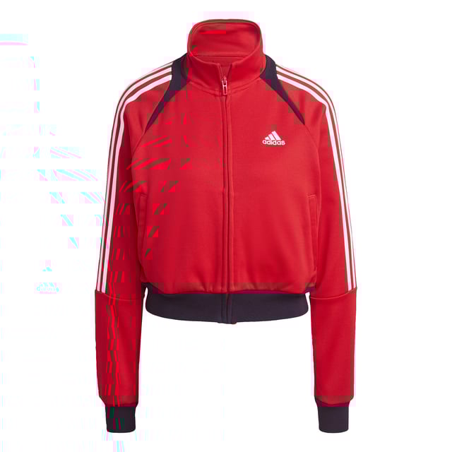 TIRO's versatile jacket is born from sport, but worn for style. Inspired by 90's football, this is the everyday comfortable essential you won't ever want to take off.  - This model is 173 cm and wears a size S. Their chest measures 81 cm and the waist 61 cm. - Loose fit - Full zip with stand-up collar - 70% recycled polyester, 30% cotton interlock - Front welt pockets - Ribbed cuffs and hem  Shipped by adidas