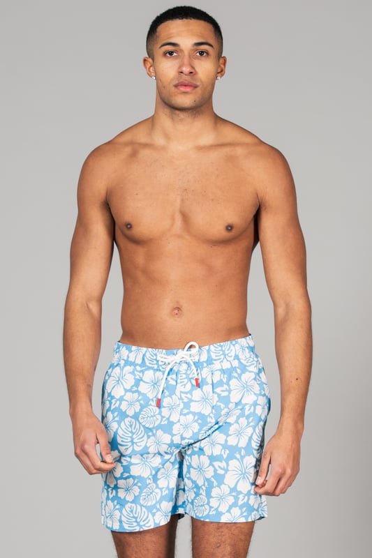 Swim in style with this two-pack of funky print swim shorts from Tokyo Laundry. Features an elasticated waistband, drawcord, side pockets, a back pocket and mesh brief inside. Made from a polyester microfibre to ensure high quality and durability.