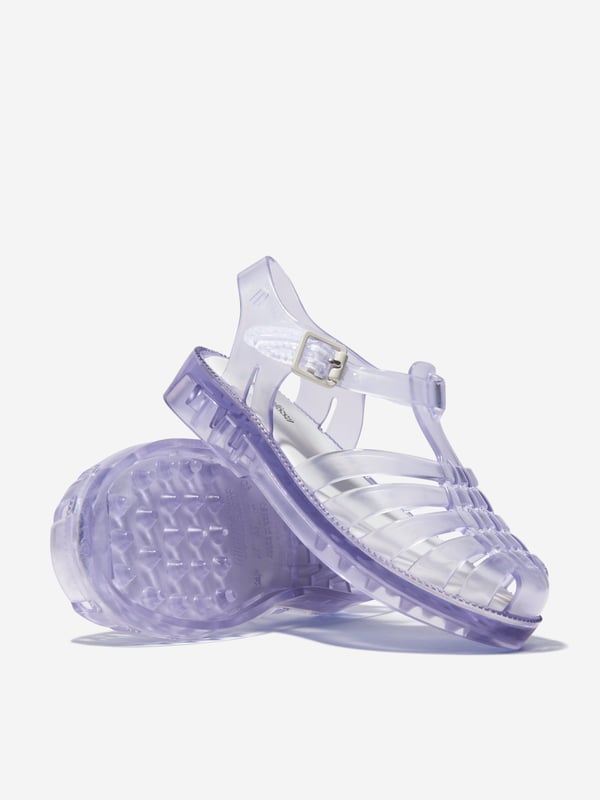 Get them summer ready with these sandals from Mini Melissa. Features a logo embossed at outer side, pin-buckle fastening and velcro strap at ankle for easy wear and a foam rubber footbed for a comfortable fit.