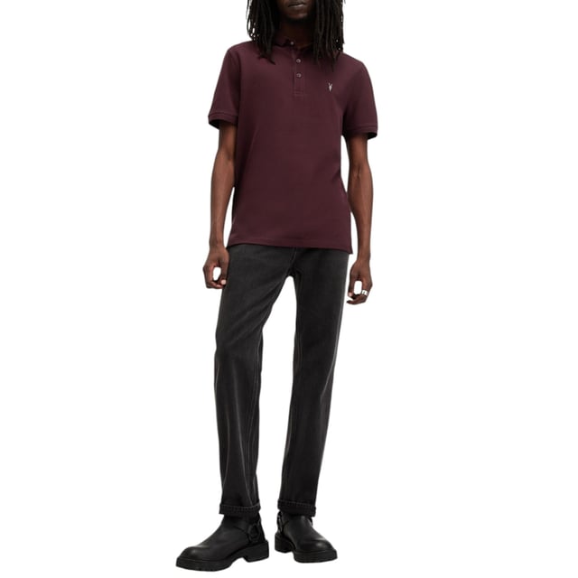 All Saints Men’s Pique SS Polo Shirts
Style Name: Reform
Style Code: M075PB
100% Cotton
Made In India
Slim Fit
3 Button Placket
Ramskull Logo to the Chest
Knitted Rib Collar And Cuffs
Short Sleeve
Casual Wear, Comfort Fabrics
Soft And Breathable
Machine Washable