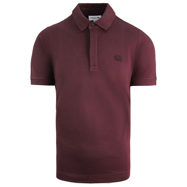 Lacoste Regular Fit Short Sleeve Collared Burgundy Mens Polo Shirt PH5522 Y29