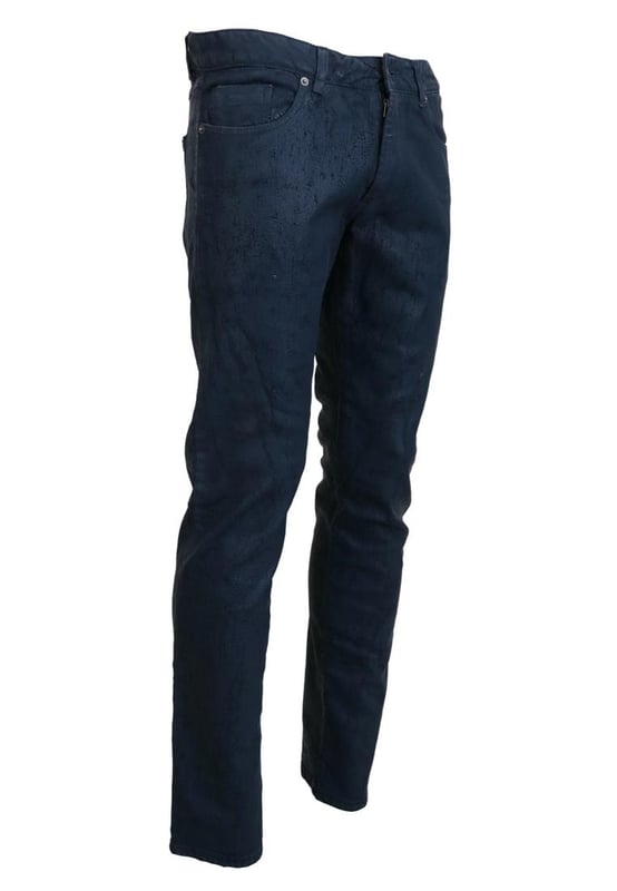Marca: EXTE.
  Modelo: Tapered Denim.
  Color: Azul.
  Material: 98% algodon 2% elastano.
  Detalles del logotipo.
  Fabricado en Italia.