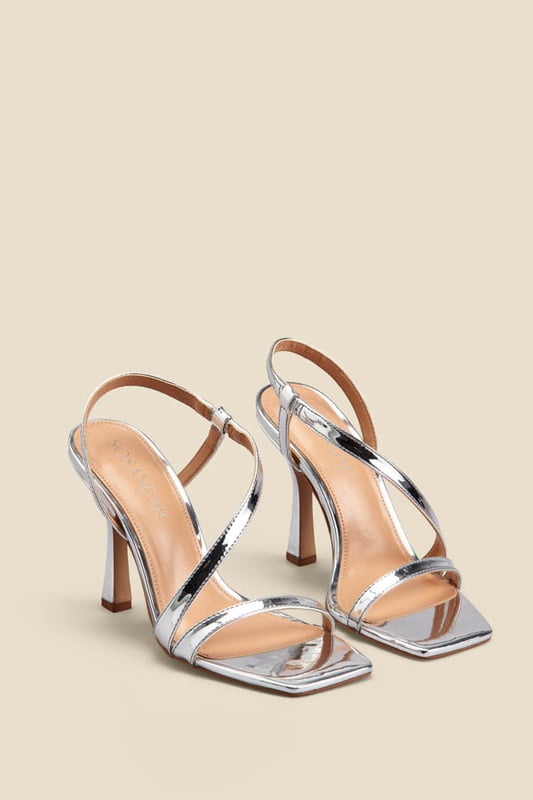 REASONS TO BUY:

Found: your go-to going-out shoe
Square toe, flared heel - so on-trend
Stylish but comfy... just how we like our heels
Outfit-elevating metallic leather
Sexy strappy style
Wear with your favourite jeans or a party-ready LBD