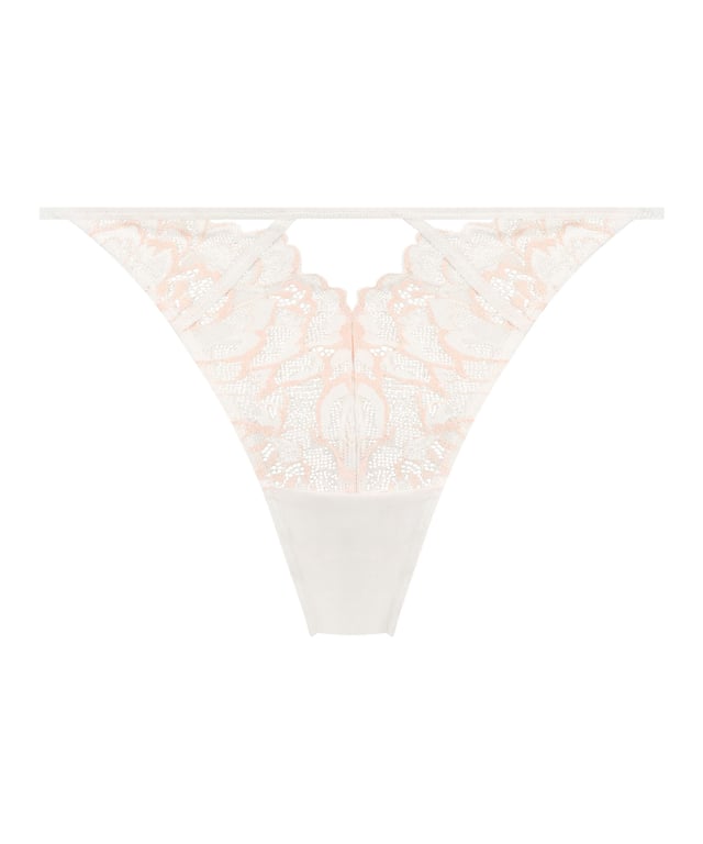 Deze brazilian is echt een musthave! Hij is afgewerkt met kant en mesh details. Combineer met een bijpassende bh voor een complete look!