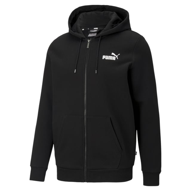 PUMA Mens Essentials Full-Zip Logo Hoodie