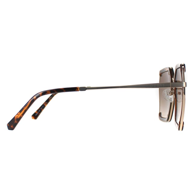 Guess Rimless Womens Dark Havana Brown Gradient GF0418  Sunglasses are a stylish rimless silhouette that radiates confidence and style, perfect for making a bold fashion statement. Meticulously crafted with a lightweight yet durable frame, these sunglasses prioritize both comfort and enduring style, while the iconic Guess logo discreetly embellishes the temples, embodying superior craftsmanship and refined taste. Not just a fashion accessory, these sunglasses offer top-tier eye protection with high-quality lenses ensuring superb UV protection, delivering clarity and reducing glare.