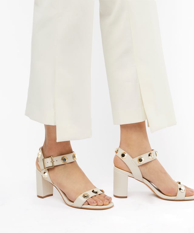 Dune Ladies Manning Studded Block Heel Sandals