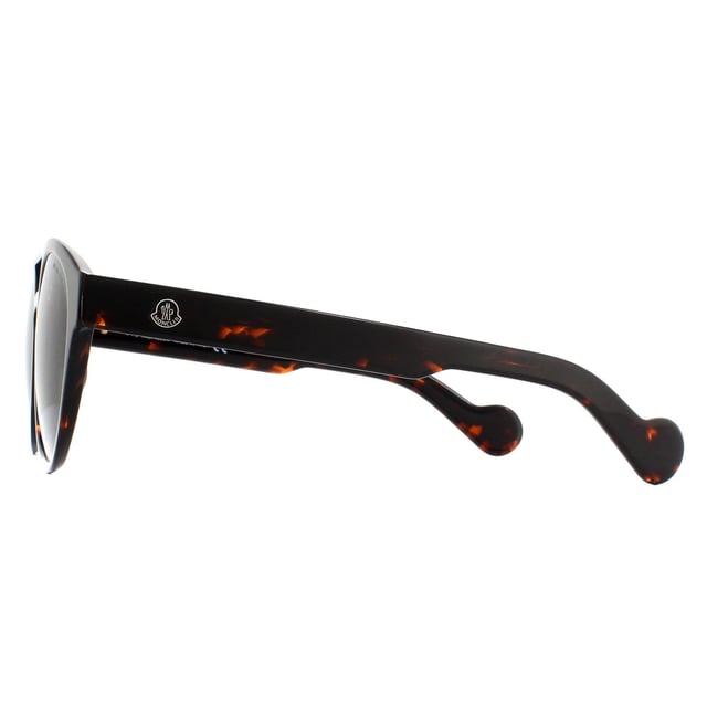 Moncler Sunglasses ML0075F 52N Dark Havana Green are a statement pair with rounded lenses and top bar. The lightweight acetate frame features the Moncler logo on the temples for brand recognition.