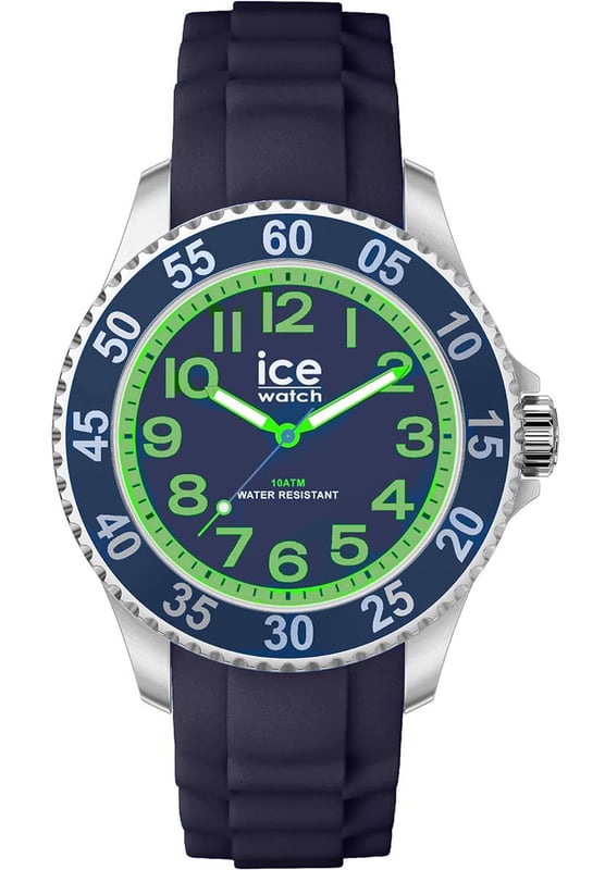 This Ice Watch Ice Steel - Dino Analogue Watch for Child is the perfect timepiece to wear or to gift. It's Silver 35 mm Round case combined with the comfortable Blue Silicone watch band will ensure you enjoy this stunning timepiece without any compromise. Operated by a high quality Quartz movement and water resistant to 10 bars, your watch will keep ticking. This watch with a super soft silicone strap, will add a flash of vibrant style to all your outfits! This Analogue watch has a Calendar function: Date High quality 16 cm length and 19 mm width Blue Silicone strap with a Buckle Case diameter: 35 mm,case thickness: 11 mm, case colour: Silver and dial colour: Blue