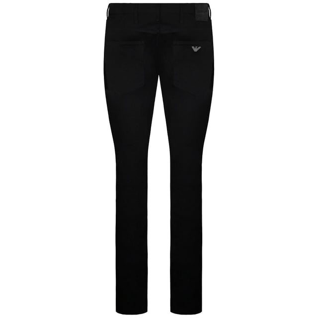Emporio Armani J08 Slim Fit Low Waist Tight Leg Negro Pantalones vaqueros para hombre