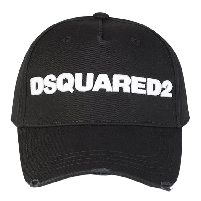 Gorra DSQUARED2 Blanca Logo Bordado Negro. Gorro negro bordado blanco DSQUARED2. 100% algodón. Gorra de béisbol Dsquared2. Código de estilo: BCM0028 05C00001 M063. Dean y Dan Caten bordados en la parte trasera