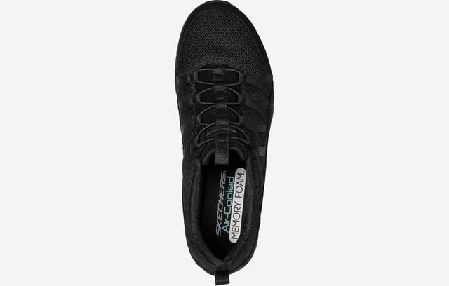 Skechers air cooled memory foam womens black online