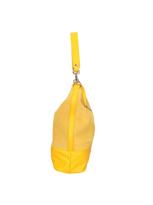 Bolso bandolera de mujer de dos compartimentos en piel serraje más salvaje, con bandolera extraíble. Producto artesanal italiano. Hecho en Italia