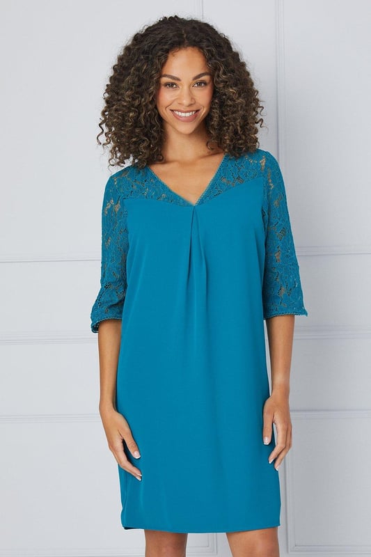 Animal Print Wallis Wrap Around Dress Petite Lace Ruffle Sleeve