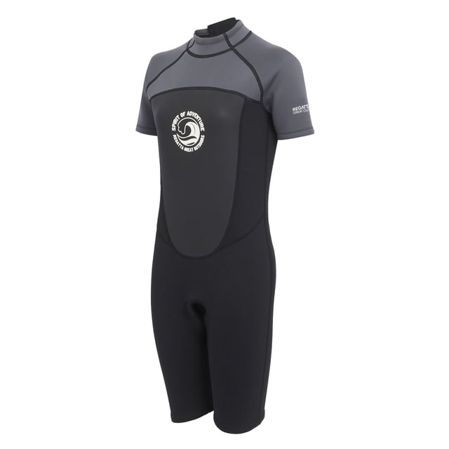 85% Neopren, 15% Polyester. Gewebetechnik: Leicht, Schnelltrockend. Marke: Regatta. Flache Säume, Mit Silikon-Noppen, Langer Reißverschlusszug. Reißverschluss hinten. Taschenart: Kleines Schlüsselfach, Verborgen. anpassbar, Stehkragen. Design: Kontrast, Logo. Bademode-Funktionen: Flexibel. Länge: Kurz. Kurzärmlig.