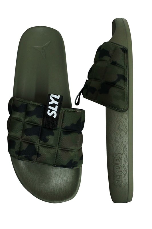 Slydes Fade Khaki Mens Sliders