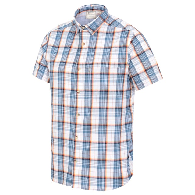 Outer Materials: 100% Cotton. Design: Checked. Lining: Mesh. Pockets: 1 Chest Pocket, Zip. Fastening: Button-Down. Sleeve-Type: Short-Sleeved. Neckline: Turn Down Collar. Fabric Technology: Breathable, Lightweight. XXS: 33 in. XS: 35 in. S: 37 in. M: 40 in. L: 43 in. XL: 46 in. XXL: 49 in. 3XL: 53 in. 4XL: 56 in.