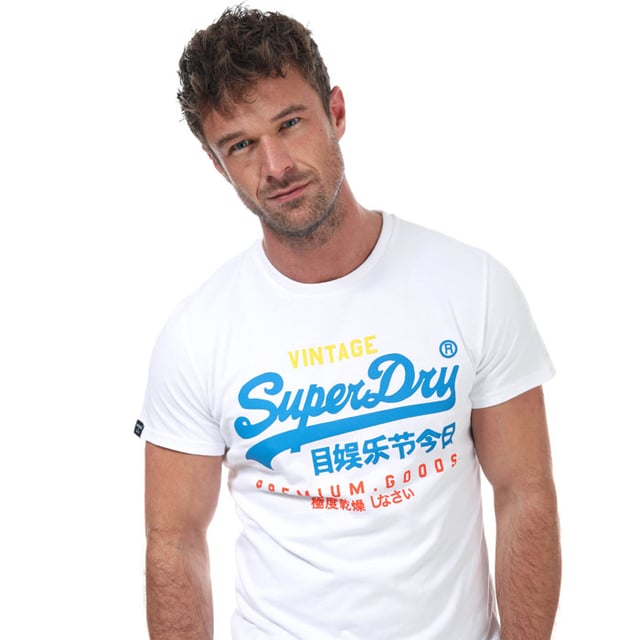 Superdry VL Tri-T-shirt voor heren, wit